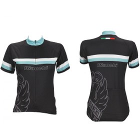 Resim Forma Üst Kısa Kollu Bianchi Bayan Sport Siyah/Celeste/Beyaz S 