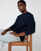 Resim Dokuma Desenli Sweatshirt Bisiklet Yaka 