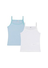 Resim Mint-ekru 2-10 Yaş Kız Çocuk 2'li Atlet - Standart 4-5 Yaş Standart 
