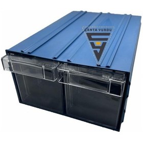 Resim Sembol 501 Plastik Çift Çekmeceli Kutu 302x210x124mm 10 Adet 