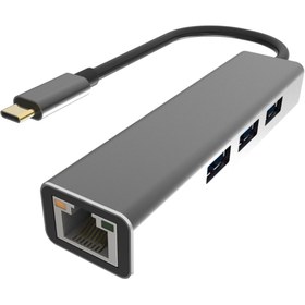 Resim VCOM Dh311a Type-c To Usb3.0-3 Rj45 Çoklayıcı 