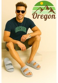Resim Oregon Shoes Feelup Comfort Eva Erkek Deniz Günlük Cırtlı Terlik Gri Gri 