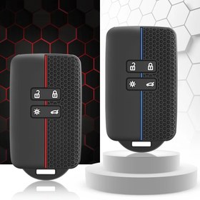 Resim Renault Captur Koleos Kadjar Arkana Megane Dacia Duster Sandero Stepway için Silikon Araba Anahtar Kılıfı 