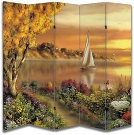 Resim Manzara Temalı Özel Tasarım Paravan Room Divider PRV1116, 180 x 180 