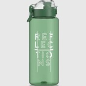 Resim Renga Saga Loop Yazı Desenli 1000 ml Tritan Matara 912138 Yeşil 