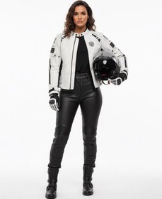 Resim Scudo Lyon Gri 4 Mevsim Kadın Motosiklet Montu 