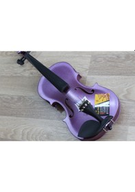 Resim Keman Simli Lila Özel Yapım Tam Set 