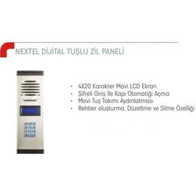 Resim Netelsan M.u.pxl.00108 Nextel Dijital Tuşlu Zil Paneli X-l 