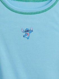 Resim Açık Mavi Lilo & Stitch Çocuk Geri Dönüştürülmüş Pijama Takımı - Açık Mavi / 12 