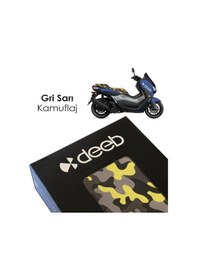 Resim Deeb Yamaha Nmax Kamuflaj Sele Kılıfı Örtüsü Gri Sarı 