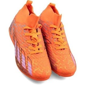 Resim Sportaç 102 Genç Halı Saha Futbol Ayakkabı Neon Oranj Lila Siyah Neon Oranj Lila Siyah 