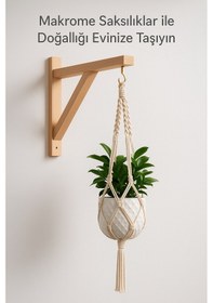 Resim Ahşap Saksı Fener Duvar Askısı 1 Adet Kanca Vida Ve Dübel Hediy 