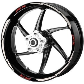 Resim Deeb Honda Pcx Jant Şeridi Reflektif Beyaz Kırmızı Model S 