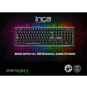 Resim Inca Klavye Ikg-452 Empousa Rgb Oyuncu Sessiz Gerçek Mekanik El Bilekliği Hediyelidir 