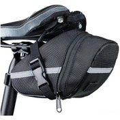 Resim Kangvka Bisiklet Arka Jant Çantası - Mini Tasarım, Su Geçirmez, Büyük Kapasite, Kolay Kurulum, Siyah Nilon Malzeme Siyah 