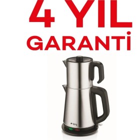 Resim Gri Renkli Dayanıklı Çay Makinesi, Pratik Kullanım, Şık Tasarım 