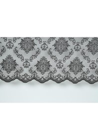 Resim Damaks Model Antrasit Renk Hazır Dikilmiş Pileli Fon Perde 75x260 