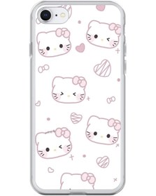Resim İphone 6 Plus Uyumlu Şeffaf Kılıf Hello Kitty Tasarımlı 