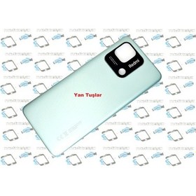 Resim Xiaomi Redmi 10C KASA Arka Kapak Batarya Kapağı YEŞİL 