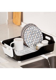 Resim Porsima Akl-060 Siyah Lüks Tabaklık Bulaşıklık Su Akıtma Kanallı Siyah 