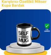 Resim AyrStore Pratik Ve Dayanıklı Termos Kupa | Tek Tuşla Otomatik Karıştırma 