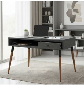 Resim Mobenta Neo Desk Masif Çalışma Masası, 1 Çekmece Ve 1 Laptop Bölmesi - 120 Cm, An Antrasit 