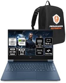 Resim HP Victus 15 i7-13620H 24GB 2TB SSD RTX5060/8GB 15.6'' FHD 144Hz FDOS Gaming Laptop & Per4 ÇANTA 