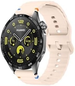Resim Honor Magic Watch 2 46mm / Honor Watch Gs 3 ile Uyumlu Kordon Stitched Design Spor Kordon 22 mm Pembe 