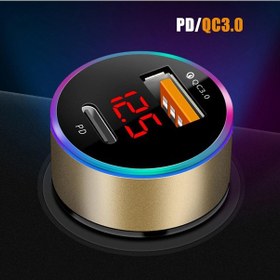 Resim Hızlı Şarj 4.0 3.0 Usb Araç Şarj Cihazı Qc4.0 Qc3.0 Hızlı Pd Usb C Araç Telefonu Şarj Cihazı İphone Uyumlu Huawei Xiaomi Mi Tip C Cep Telefonu 