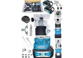 Resim Daflong Italy Şarjlı Çift Akülü Freze Makinesi Kenar Traşlama Makinası 