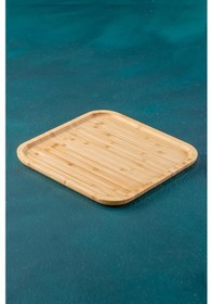 Resim Acar Bambu Kare Tabak - 25 Cm 