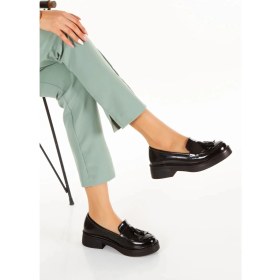 Resim Kadın Mat Rugan Püsküllü Oxford Ayakkabı 4035 