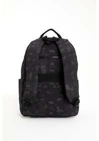 Resim Store Sanmorris Unisex Suya Dayanıklı Kumaş Laptop Bölmeli Büyük Boy Okul Seyahat Sırt Çantası Siyah Desenli 