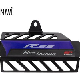 Resim GP Kompozit Yamaha R25 2016 - 2024 Uyumlu Egzoz Koruma Kapağı Siyah 