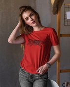 Resim Uykusuz Kaplan Viskili Kadın Tişört 