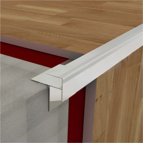 Resim Global 8 mm Alüminyum Laminant Parke Burun Profili Gri ( 5 ADET ) 