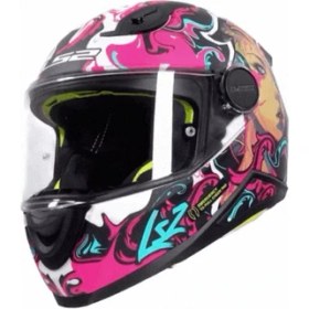 Resim Ls2 Kid Cyberg Kapalı Çocuk Motosiklet Kaskı Mat Mor 