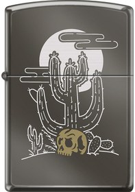Resim Zippo Cactus And Skull Design Çakmak 