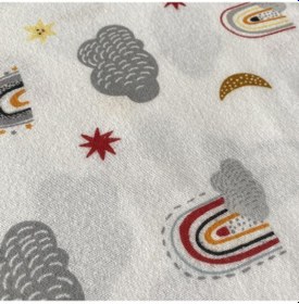 Resim Flanel Pazen Kumaşından %100 Pamuklu Bebek Nevresim Takımı 100x150 Gri 