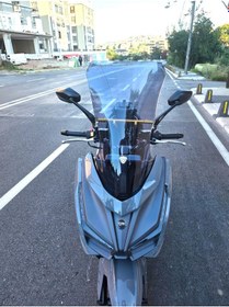 Resim Motocam Sym Jet 14 200 Evo Plus Siperlik Ön Cam 2023-2025 Model Füme Renkli 52cm 4mm 