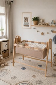 Resim BebeK on For BABYSWING Sallanır Anne Yanı Beşik | 0-1 Yaş | %100 Mdf Ahşap 