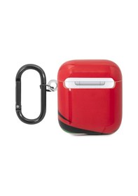 Resim Apple Uyumlu AirPods Kılıf Ferrari Lisanslı Iml Baskılı Klasik Logolu Kılıf Kırmızı 