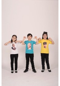 Resim Alm Atatürk Baskılı T-shirt SARI 