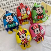 Resim Mickey ve Minnie Tote ve Sırt Çantası Kombinasyonu, Taşınabilir Seyahat Çantası, Zarif Aksesuar Çantası, Geri Dönüş Çantası. 