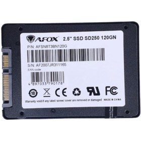 Resim Afox SD250-120GN 120GB SATA 3.0 550-470MB/S 2.5'' Flash SSD 