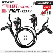 Resim TANKE MTB Bisiklet Hidrolik Disk Fren Yağı Basınç Kumpası Kelepçe Fren 160mm Ön Arka Kolu A B-Dirsek CNC Bisiklet Aksesuarları yükseltme 