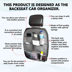 Resim Drs Tuning Koltuk Arkası Organizer(Deri)-Gri / SYESY95 