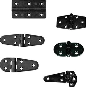 Resim Hinge Polyamide, Offset, 80x60x4.5mm, Black Nuova Rade