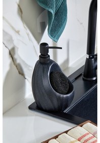 Resim Cooker 180 Ml Seramik Süngerlikli Sıvı Sabunluk Ckr3559 Siyah 