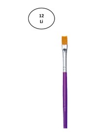 Resim Fanart Academy Seri 536c Sentetik Kıl Yassı Fırça Renkli Sap No:6 12'li 